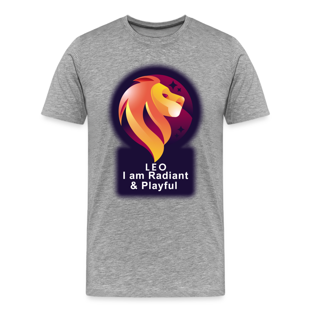 Men's Glow Leo Premium T-Shirt - heather gray