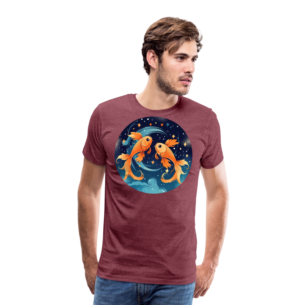 Men's Magic Pisces Premium T-Shirt - heather burgundy