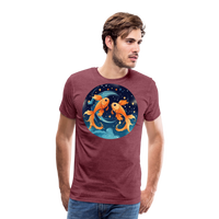 Thumbnail for Men's Magic Pisces Premium T-Shirt - heather burgundy