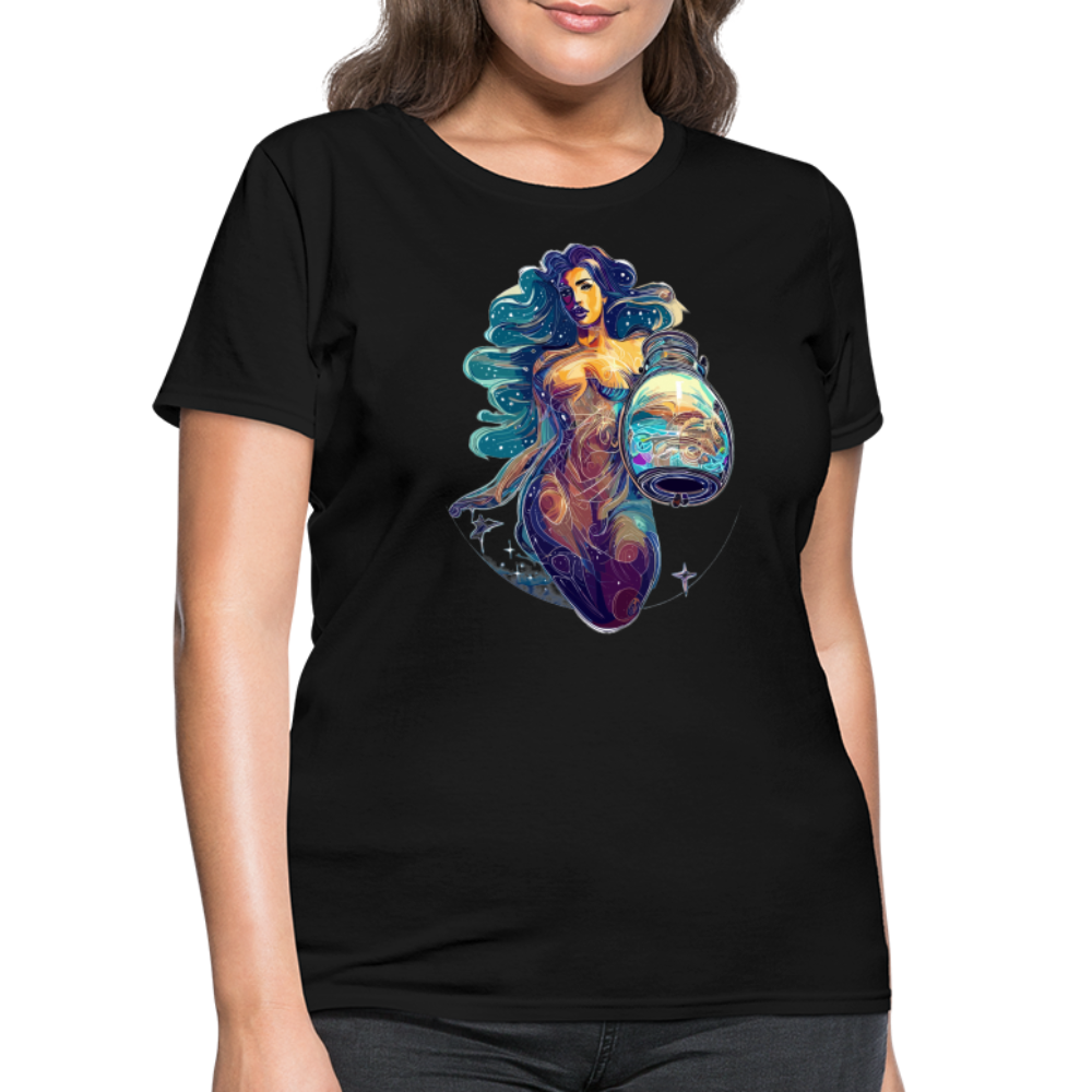 Women's Mythical Aquarius T-Shirt - black