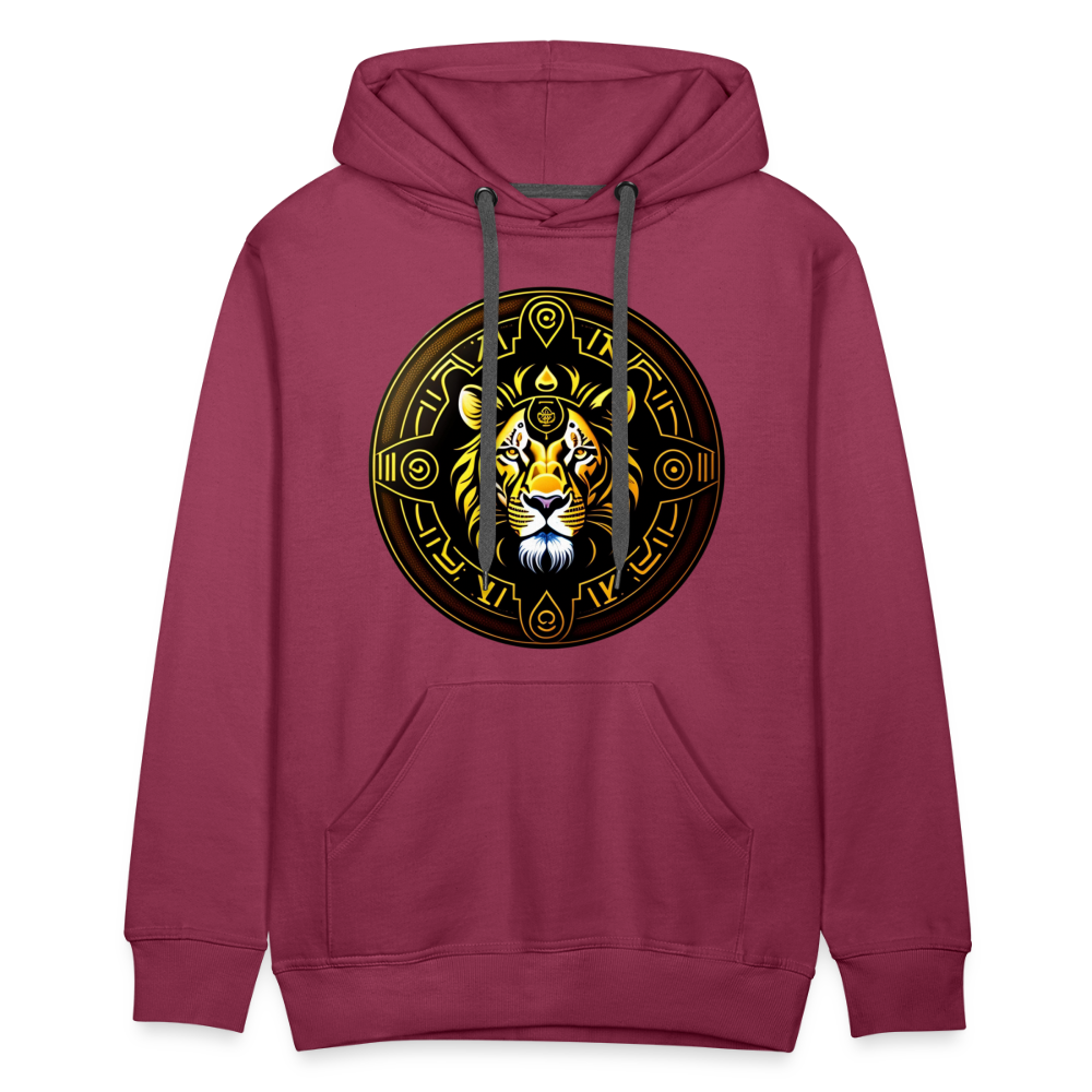 Men’s Mythical Leo Premium Hoodie - burgundy