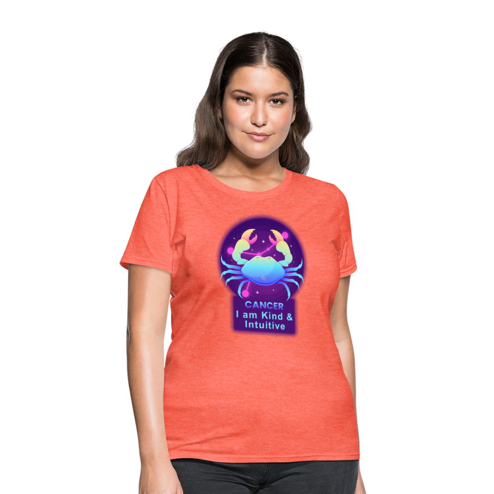 Women's Neon Cancer T-Shirt - heather coral