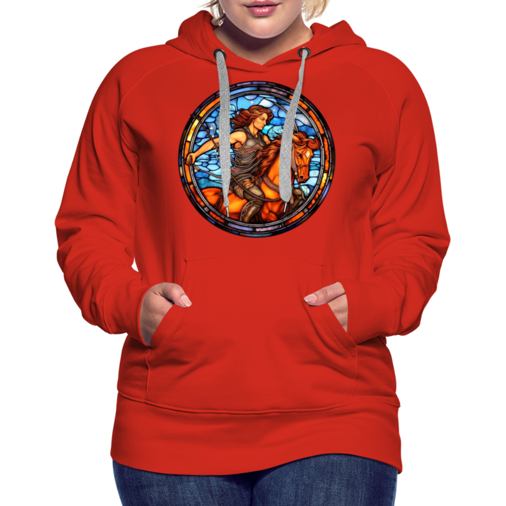 Women’s Mosaic Sagittarius Premium Hoodie - red