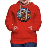 Thumbnail for Women’s Mosaic Sagittarius Premium Hoodie - red