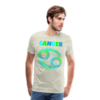 Thumbnail for Men's Power Words Cancer Premium T-Shirt - heather oatmeal