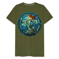 Thumbnail for Men's Mosaic Aquarius Premium T-Shirt - olive green