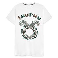 Thumbnail for Men's Power Words Taurus Premium T-Shirt - white