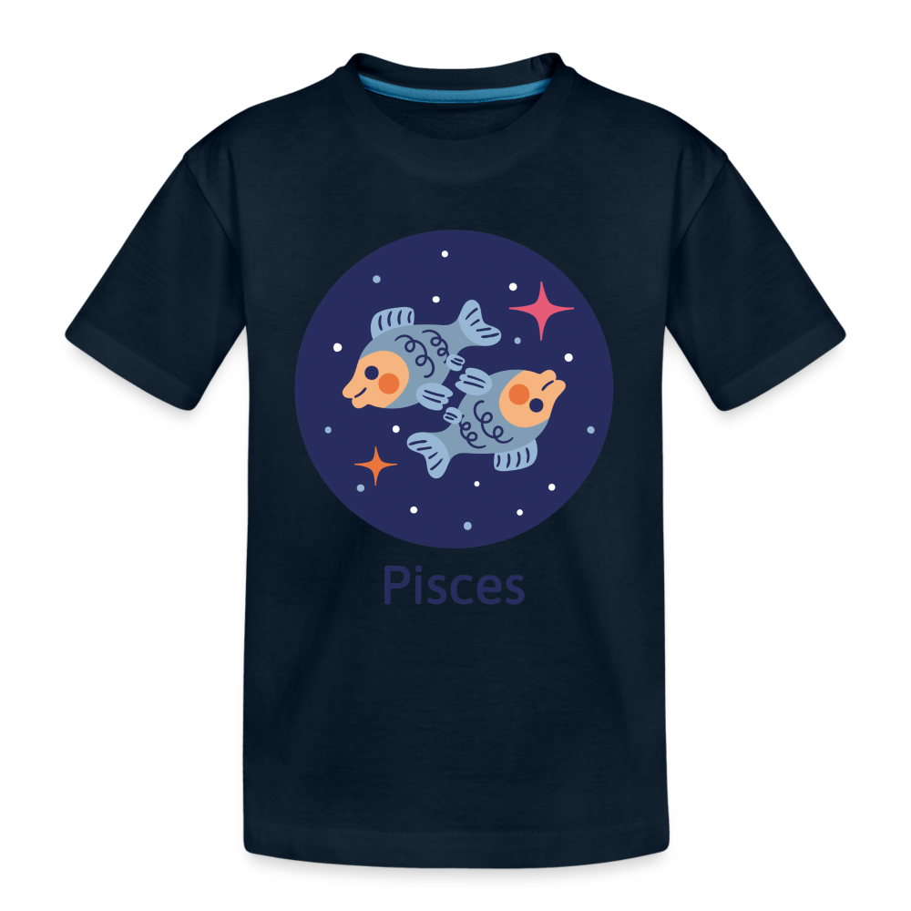 Kid’s Bluey Pisces Premium Organic T-Shirt - deep navy