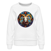 Thumbnail for Women’s Mosaic Aries Premium Sweatshirt - white