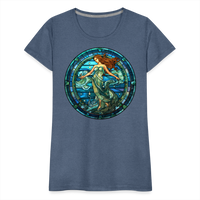 Thumbnail for Women’s Mosaic Aquarius Premium T-Shirt - heather blue