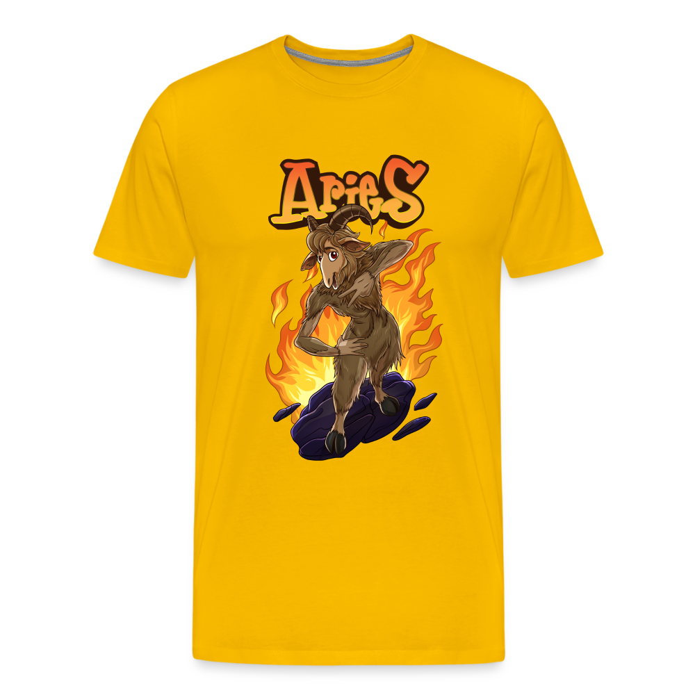 Men's Fiery Aries Premium T-Shirt - sun yellow