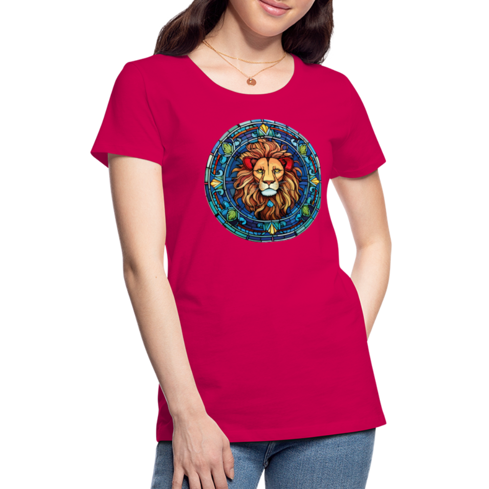 Women's Mosaic Leo Premium T-Shirt - dark pink