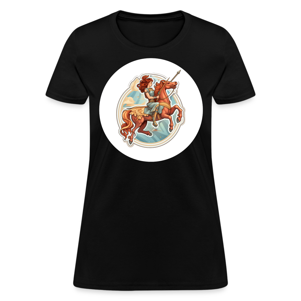 Women's Symbol Sagittarius T-Shirt - black