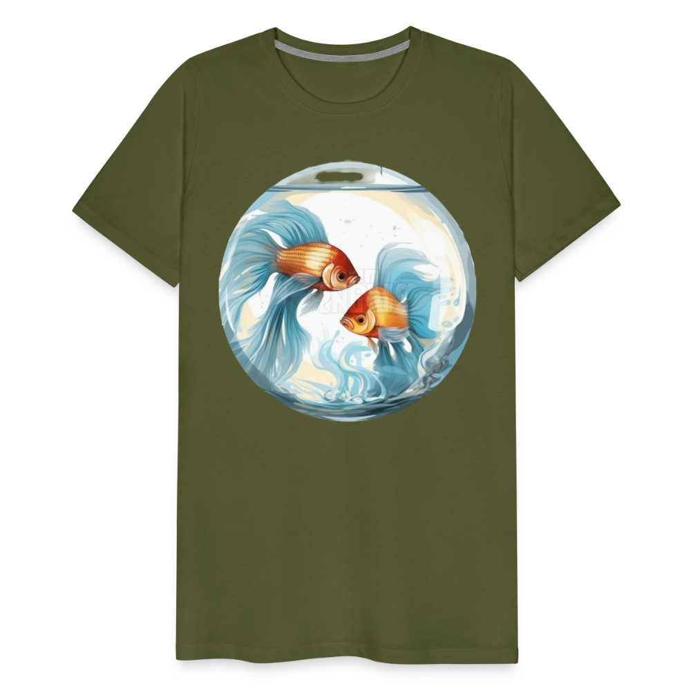 Men's Mythical Pisces Premium T-Shirt - olive green