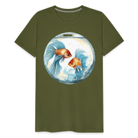 Thumbnail for Men's Mythical Pisces Premium T-Shirt - olive green