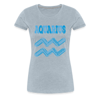 Thumbnail for Women's Power Words Aquarius Premium T-Shirt - heather ice blue