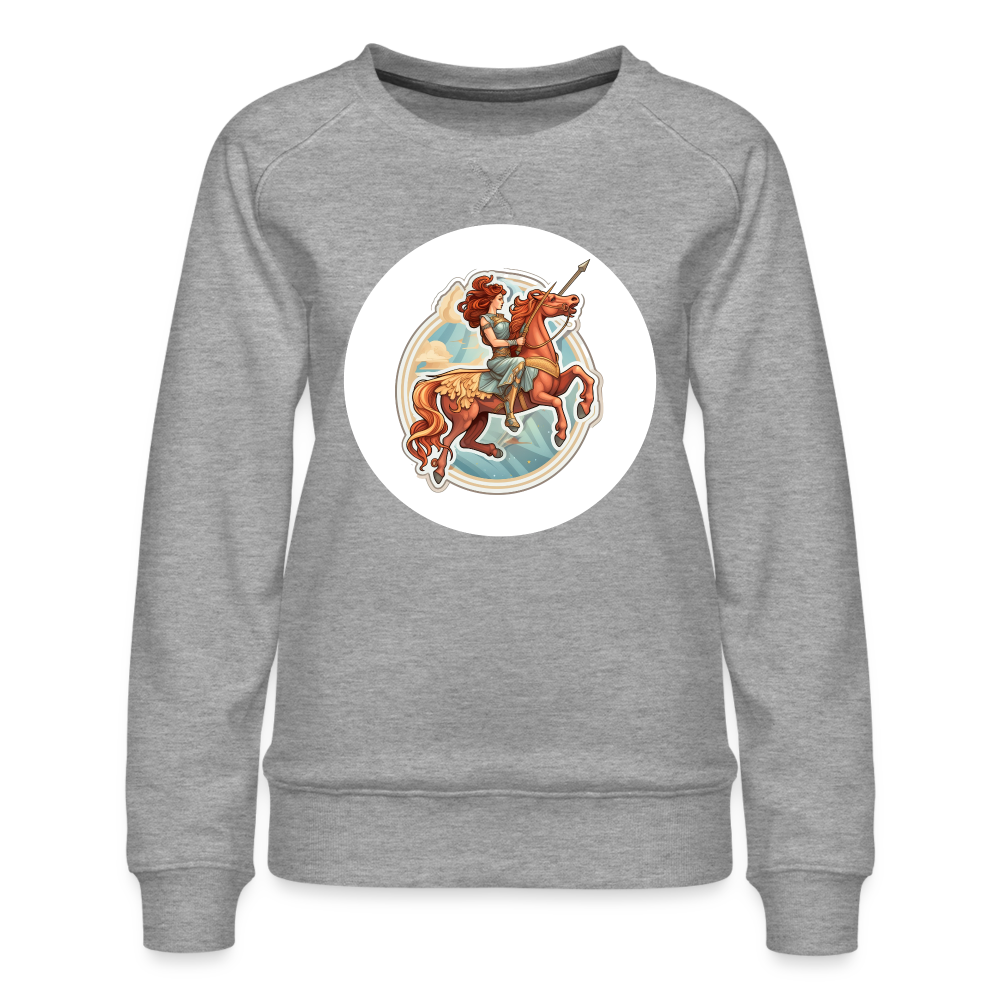 Women’s Symbol Sagittarius Premium Sweatshirt - heather grey