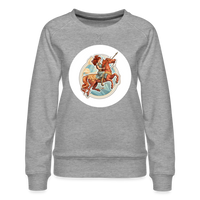 Thumbnail for Women’s Symbol Sagittarius Premium Sweatshirt - heather grey