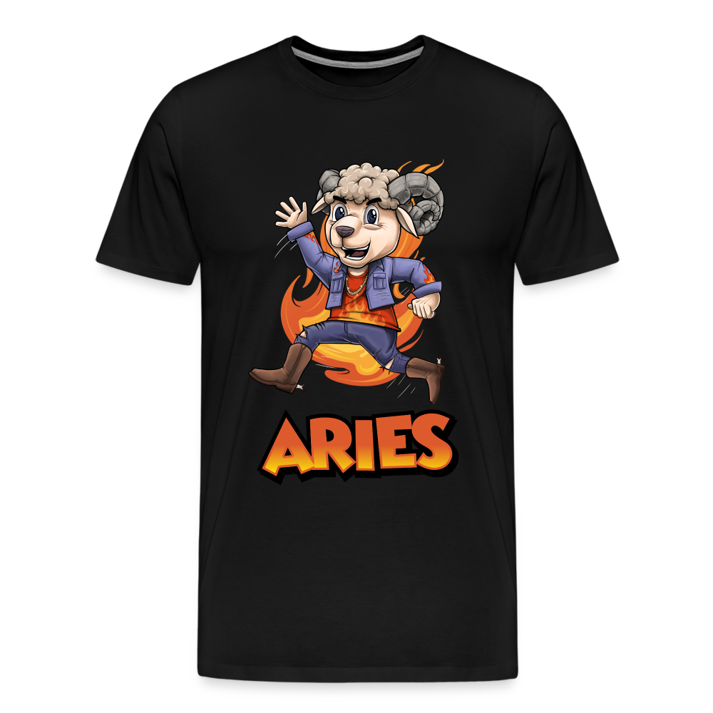 Men's Playful Aries Premium T-Shirt - black