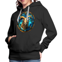 Thumbnail for Women’s Mosaic Capricorn Premium Hoodie - black