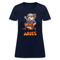 Thumbnail for Women's Playful Aries T-Shirt - navy