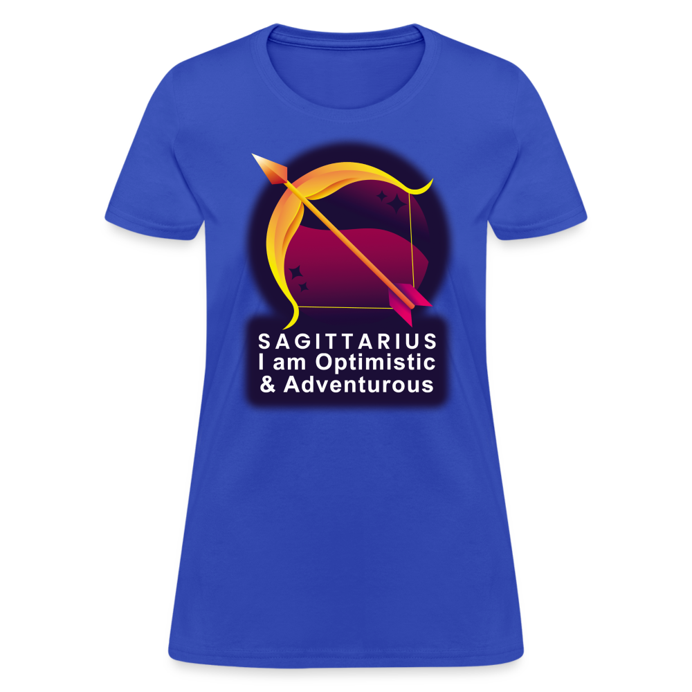 Women's Glow Sagittarius T-Shirt - royal blue