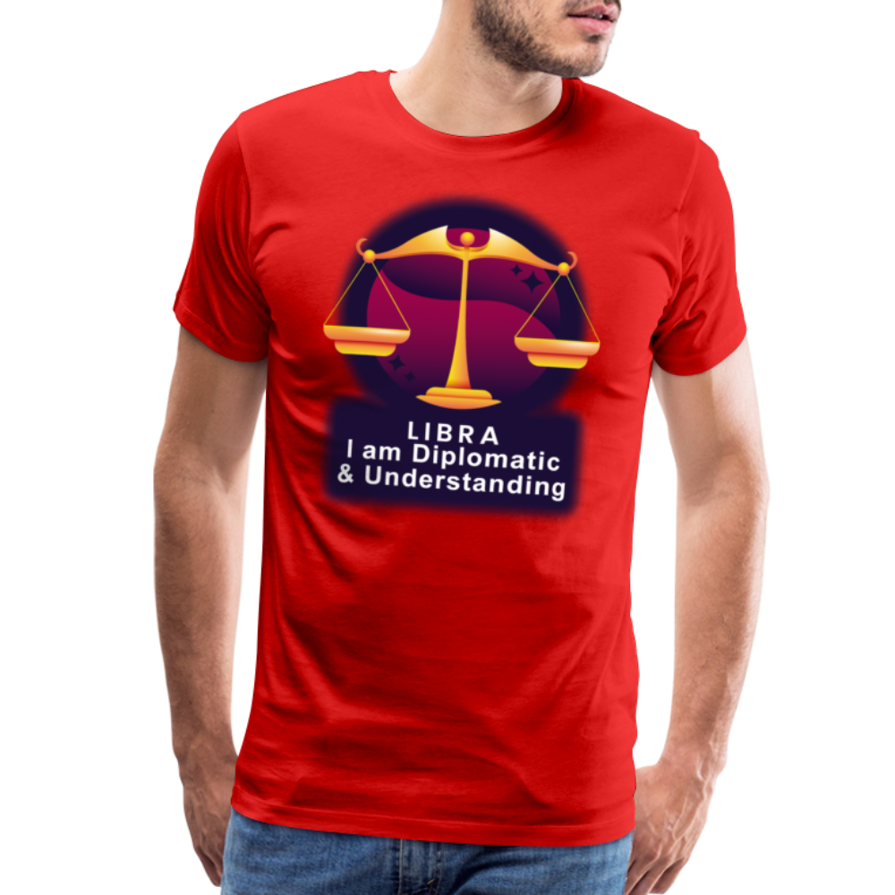 Men's Glow Libra Premium T-Shirt - red