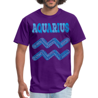 Thumbnail for Men's Power Words Aquarius Classic T-Shirt - purple