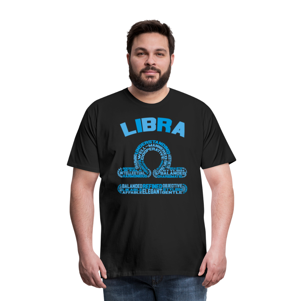 Men's Power Words Libra Premium T-Shirt - black