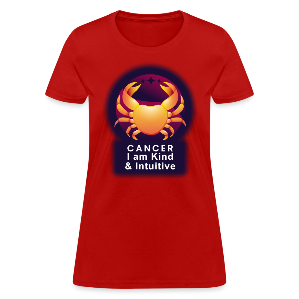 Women's Glow Cancer T-Shirt - red