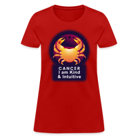 Thumbnail for Women's Glow Cancer T-Shirt - red