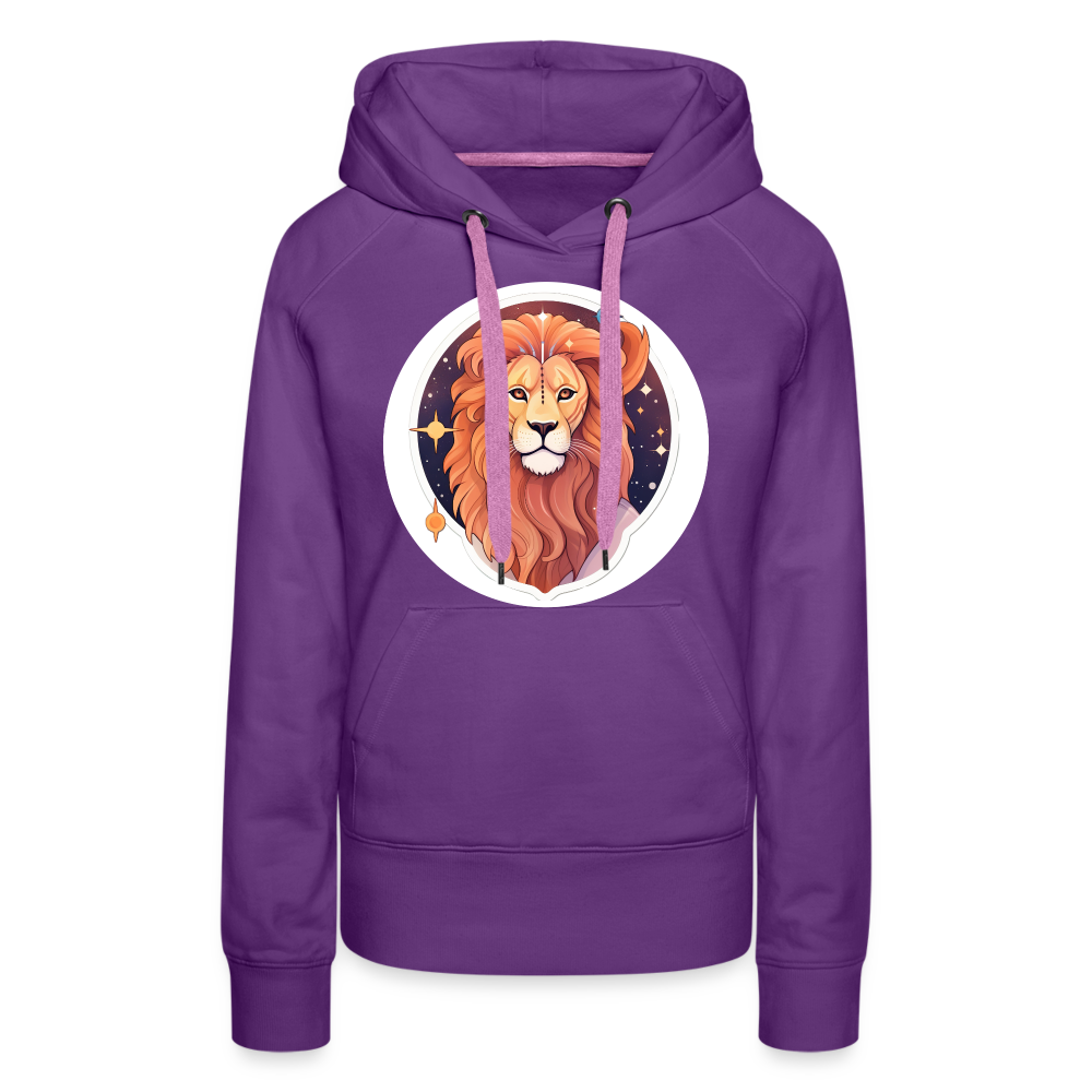 Women’s Symbol Leo Premium Hoodie - purple 