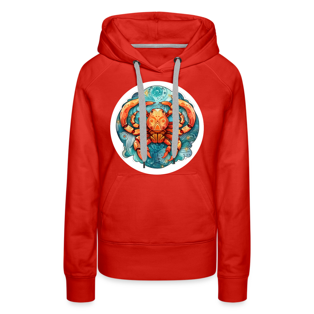 Women’s Symbol Cancer Premium Hoodie - red