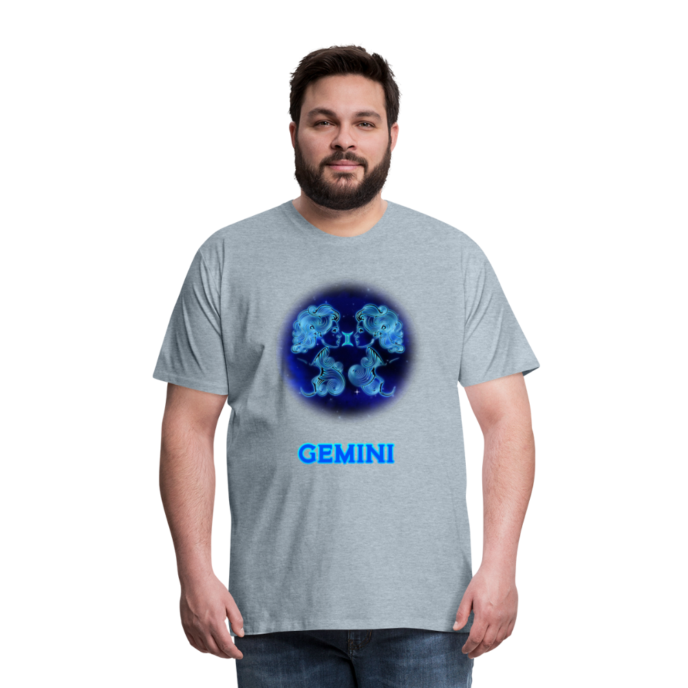 Men's Gemini Premium T-Shirt - heather ice blue