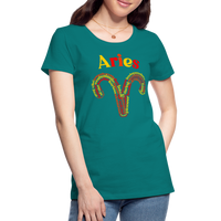 Thumbnail for Women's Power Words Aries Premium T-Shirt - teal