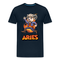 Thumbnail for Men's Playful Aries Premium T-Shirt - deep navy