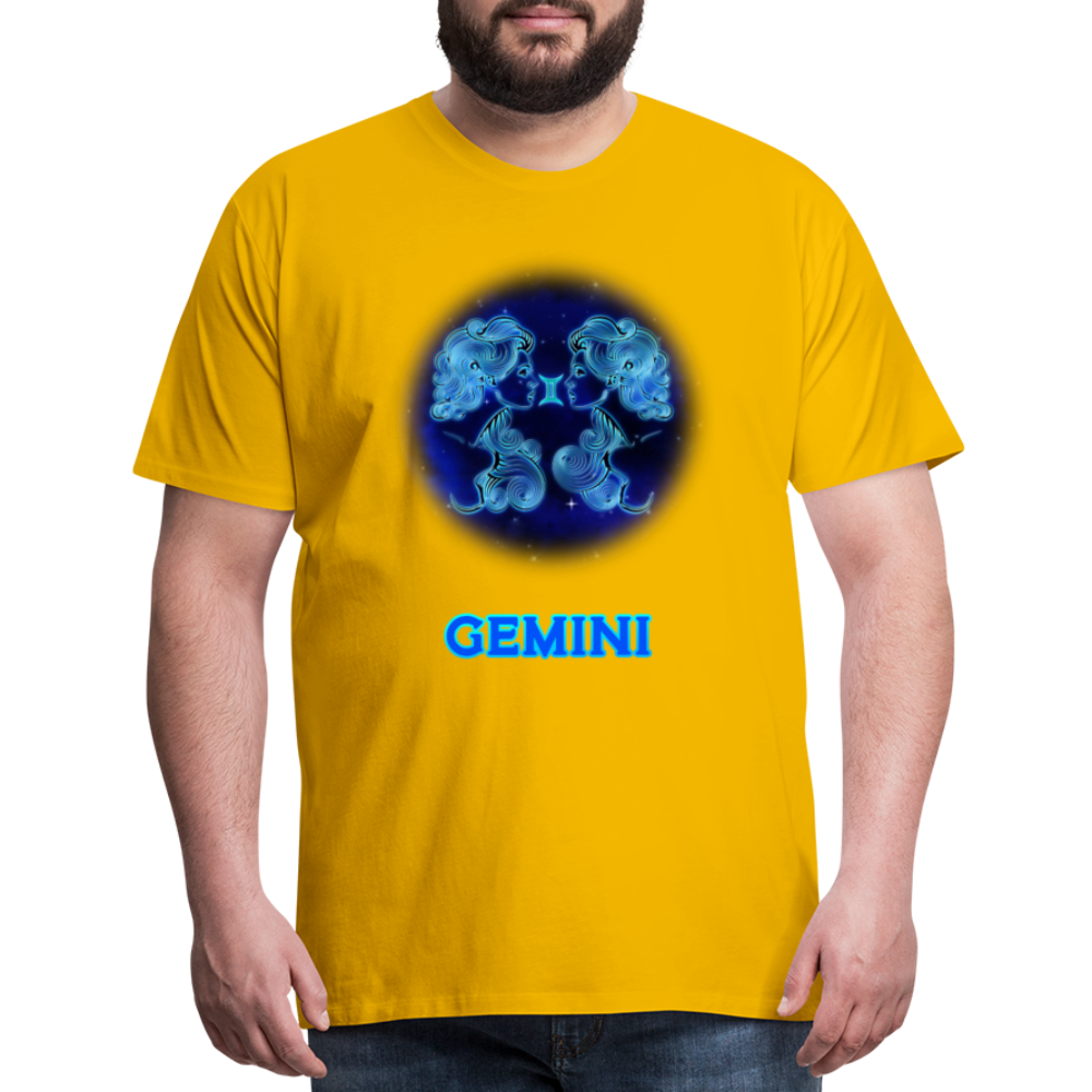 Men's Gemini Premium T-Shirt - sun yellow