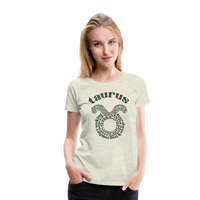 Thumbnail for Women's Power Words Taurus Premium T-Shirt - heather oatmeal