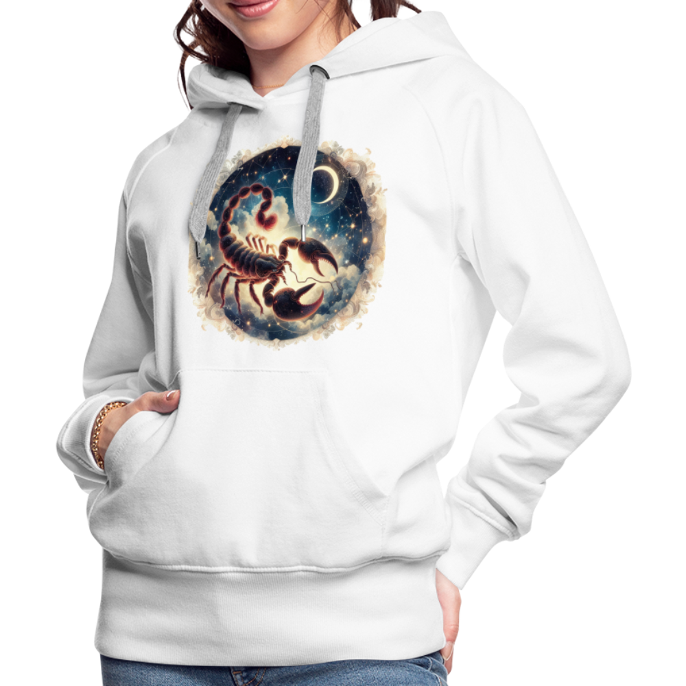 Women’s Mythical Scorpio Premium Hoodie - white