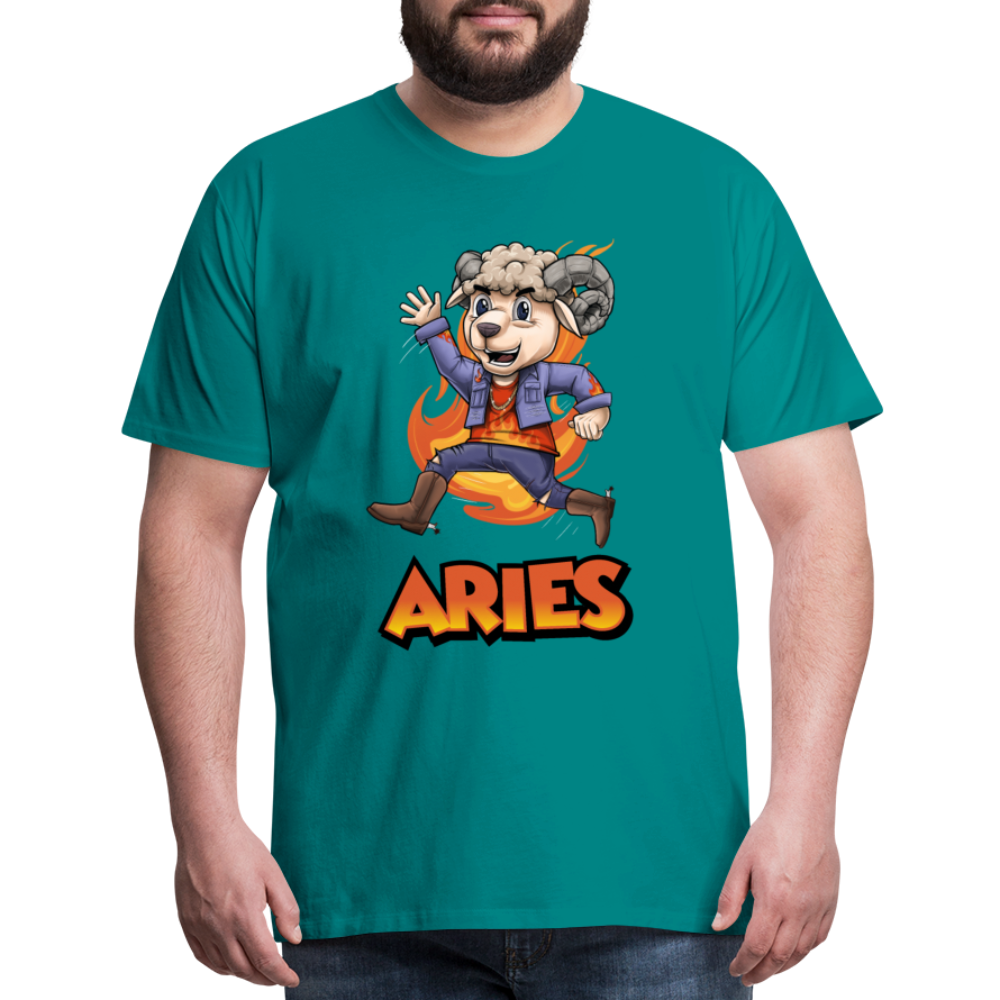 Men's Playful Aries Premium T-Shirt - teal