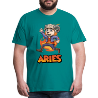 Thumbnail for Men's Playful Aries Premium T-Shirt - teal