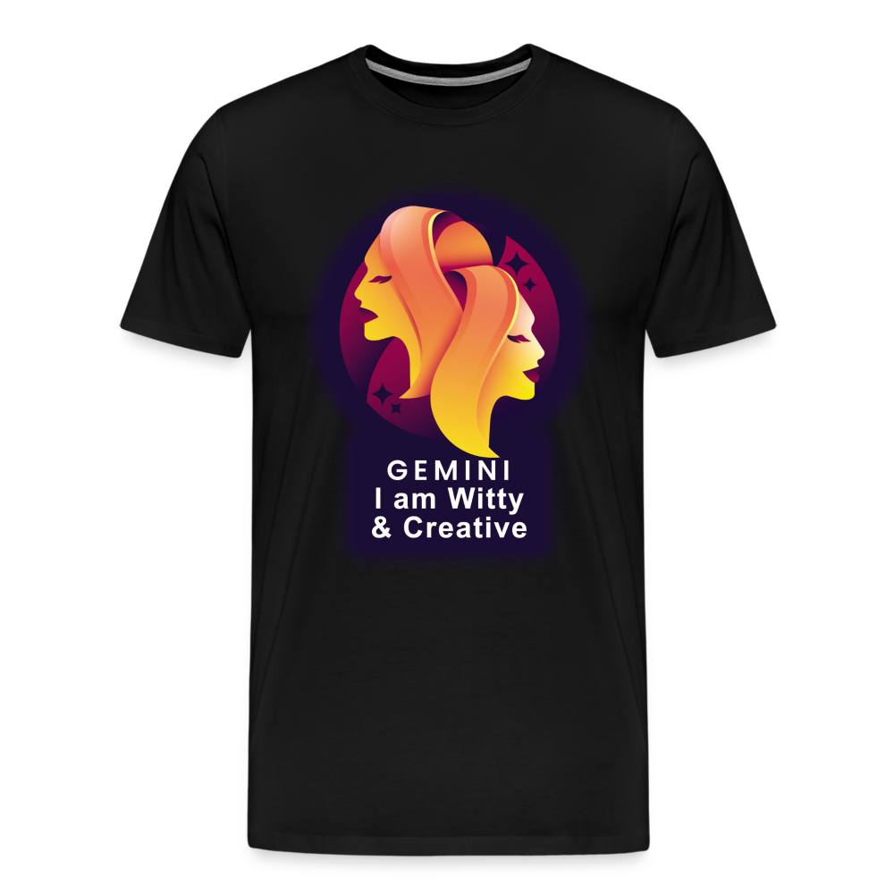 Men's Glow Gemini Premium T-Shirt - black