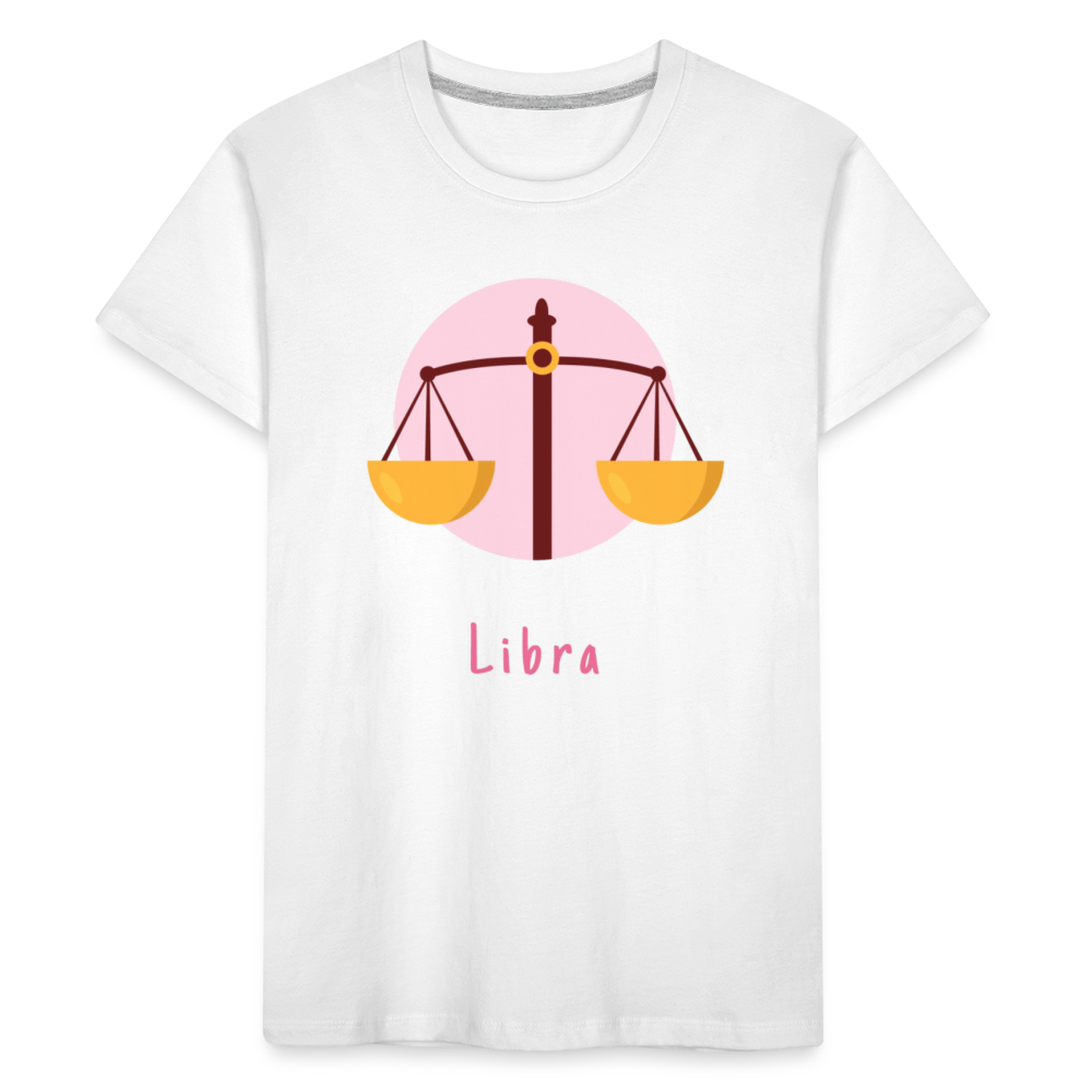 Kid’s Astro Toon Libra Premium Organic T-Shirt - white