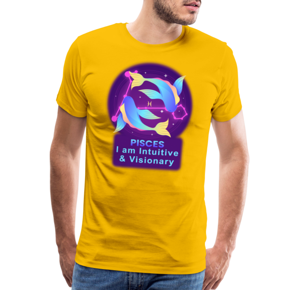 Men's Neon Pisces Premium T-Shirt - sun yellow