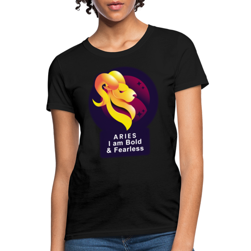 Women's Glow Aries T-Shirt - black