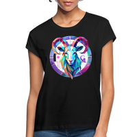 Thumbnail for Women's Mythical Aries Relaxed Fit T-Shirt - black