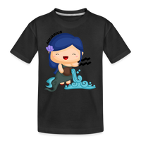 Thumbnail for Kid’s Astro Girl Aquarius Premium Organic T-Shirt - black