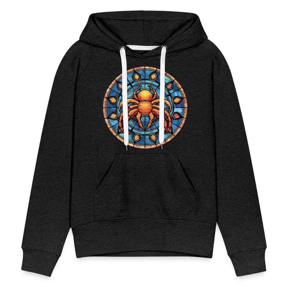 Women’s Mosaic Cancer Premium Hoodie - charcoal grey