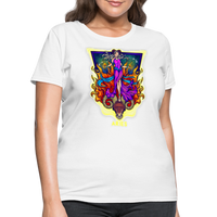 Thumbnail for Women's Cosmic Aries Design T-Shirt - white