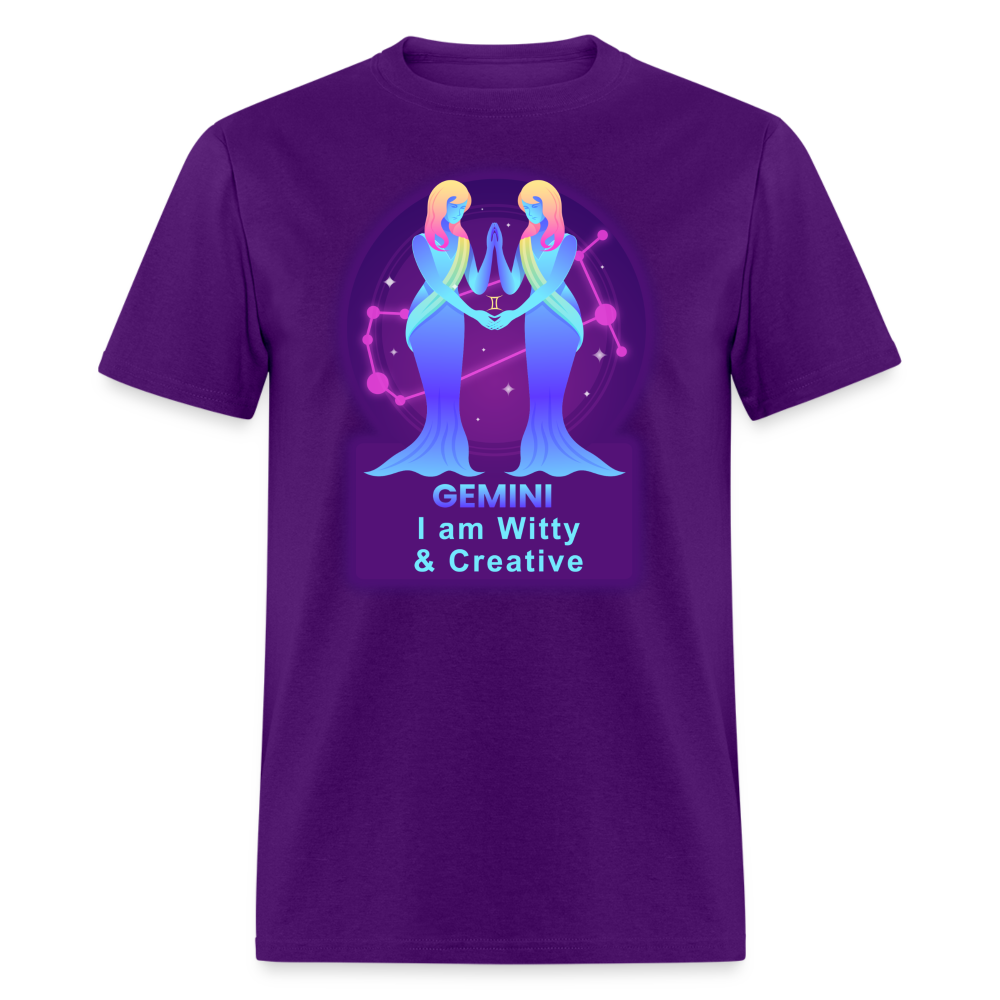 Men's Neon Gemini Classic T-Shirt - purple